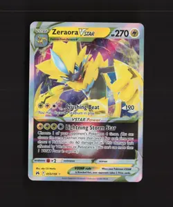 Zeraora VSTAR 055/159 Crown Zenith Ultra Rare Holo Pokemon Card NM - Image 1