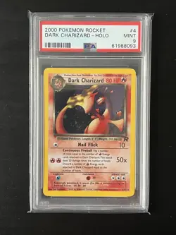 Pokemon - Team Rocket - Dark Charizard Holo - 2000 - 4/82 - PSA 9 - Mint - Image 1