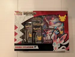 2021 Pokemon TCG Celebrations Dark Sylveon V Sealed Collection Box - Image 1