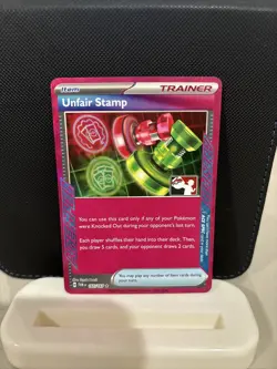 165/167 Unfair Stamp - Prize Pack Series 6 Pokemon TCG Play Stamped Ace Spec - Image 1