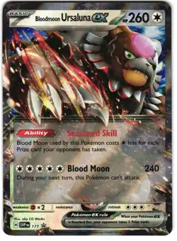 Bloodmoon Ursaluna EX Holo 177 Pokemon SV: Black Star Promo - Image 1