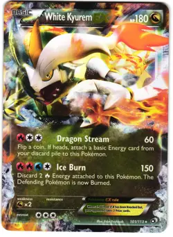 White Kyurem EX Holo 101/113 Pokemon Black and White: Legendary Treasures - Image 1