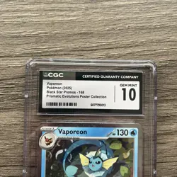 CGC Gem Mint 10 - Vaporeon 168 - Prismatic Evolutions Poster Coll. Pokemon - Image 2
