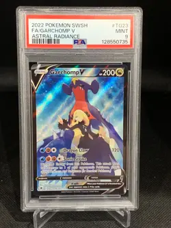 2022 POKEMON SWORD & SHIELD ASTRAL RADIANCE #TG23 FULL ART/GARCHOMP V PSA 9 - Image 1