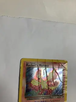 Pokemon Rocket’s Moltres 12/132 Gym Heroes Unlimited Holo Rare Damaged w/Swirl - Image 5