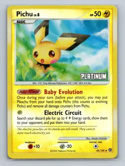 Pokemon Stormfront #45/100 Pichu Reverse Holo Uncommon - Image 1