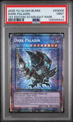 2025 YU-GI-OH! BLMM MONSTER MAYHEM #EN008 DARK PALADIN Starlight PSA 9 - Image 1