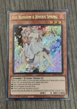 Yu-Gi-Oh! Ash Blossom & Joyous Spring (Alt. Art) Secret Rare RA04-EN025 NM - Image 1