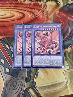 3X Albion The Branded Dragon Ultra Rare 1st Ed NM CH01-EN043 Yugioh - Image 1