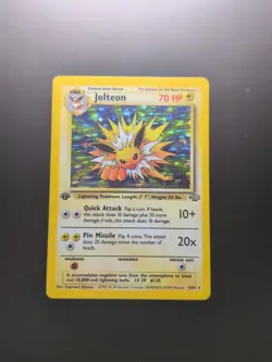 Jolteon Jungle Set 1ST EDITION HOLO Foil Rare Card 4/64 1999 Pokemon - Image 1