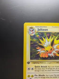 Jolteon Jungle Set 1ST EDITION HOLO Foil Rare Card 4/64 1999 Pokemon - Image 3