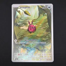 Pokemon TCG Card Venipede 132/08 Black Bolt Illustration Rare *English* - NM - Image 1