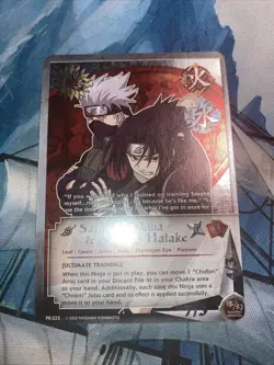 Naruto Cards Kakashi Hatake & Sasuke Uchiha Ultimate Training Promo Foil PR 025 - Image 1