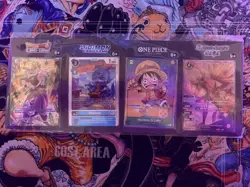 BANDAI TCG 4-Card Promo Set, Dragonball/Digimon/One Piece/Battle Spirits Saga - Image 1
