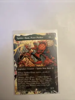 1 x Spider-Ham, Peter Porker - Borderless - Marvel's Spider-Man - NM-Mint - MTG - Image 1