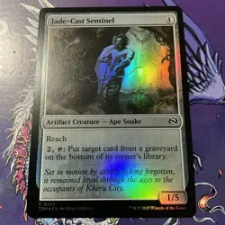 Jade-Cast Sentinel FOIL Tarkir: Dragonstorm MTG NM - Image 1