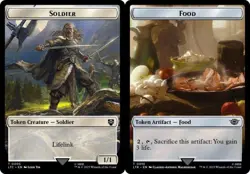 4x Soldier/Food Token, Lord of the Rings Tokens, MTG, 4 pack, Magic - Image 1