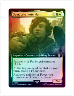 1x Sam, Loyal Attendant, Extended Art Foil, Magic MTG NM - Image 1