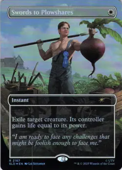 MTG Swords to Plowshares (2167) (2167) | NM Foil | Secret Lair The Office {SLD} - Image 2