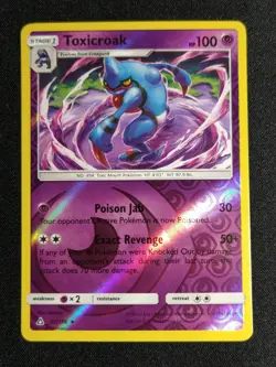 Pokemon Toxicroak 57/156 Reverse Holo SM Ultra Prism NM - Image 1