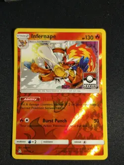 Pokemon Infernape 23/156 Reverse Holo Pokemon League Stamped NM - Image 1