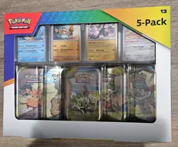 Pokemon TCG: 2023 Paldea Friends Mini Tin Costco 5 Pack New/Factory Sealed - Image 1