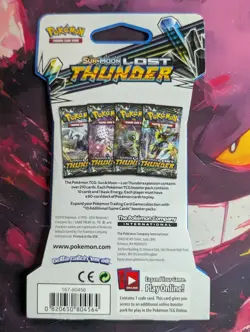 Pokemon: Sun & Moon: Lost Thunder Sleeved Booster Pack - Lugia Artwork - SEALED - Image 2