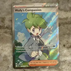Wally's Compassion Trainer 176/132 Mega Evolution Holo Pokemon Card - Image 1