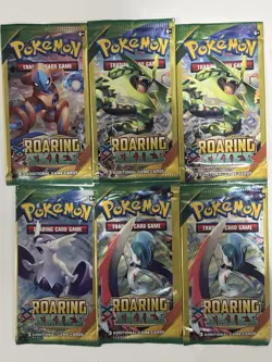2016 POKEMON XY ROARING SKIES 3 Card Mini Booster Packs - Set Of 6 All Arts - Image 1