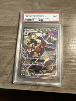 Pokemon Destined Rivals Cynthia's Garchomp EX SIR #232/182 PSA 9 MINT - Image 1