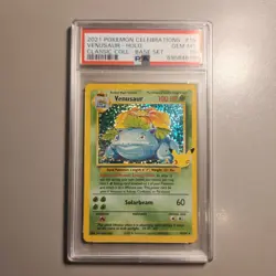 2021 Pokemon Celebrations Venusaur PSA 10 Classic Collection #15 - Image 4