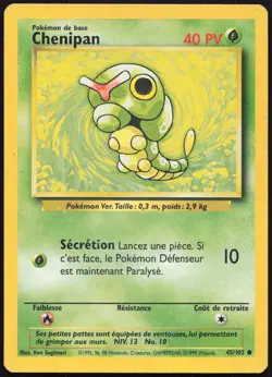 Carte Pokemon Chenipan 45/102 Set de base Francais - Image 1