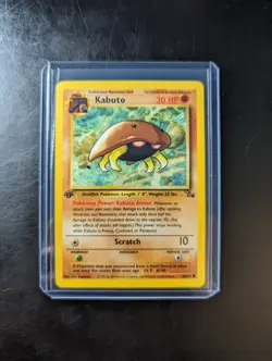 Pokemon TCG Kabuto Fossil 50 1st Edition Common - Image 1