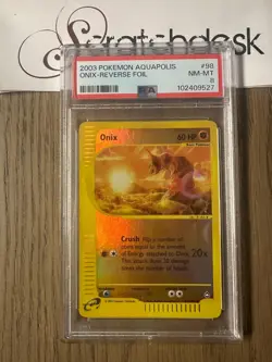 PSA 8 - Pokemon ONIX 98/147 - AQUAPOLIS eReader - Reverse HOLO - Image 1