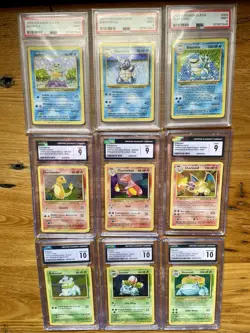 RARE! CGC PSA 9 10 MINT Charizard Blastoise Venusaur Classic Set - Pokemon Holo - Image 1