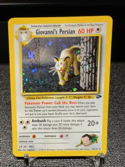 Pokemon TCG Giovanni's Persian 8/132 Gym Challenge Holo Rare Unlimited - Image 1