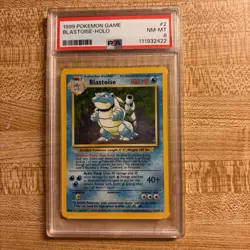 1999 Pokemon Base Set Blastoise HOLO #2/102 PSA 8 NM-MT - Image 1