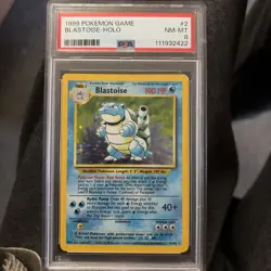 1999 Pokemon Base Set Blastoise HOLO #2/102 PSA 8 NM-MT - Image 2