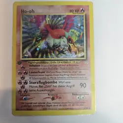 Pokemon TCG Neo Revelation Ho-oh 1st Edition Holo Rare 7/64 GERMAN Swirl by Beak - Image 1
