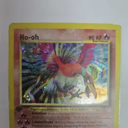 Pokemon TCG Neo Revelation Ho-oh 1st Edition Holo Rare 7/64 GERMAN Swirl by Beak - Image 2