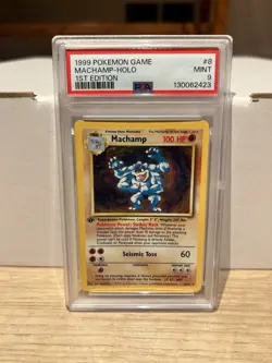 PSA 9 Machamp Pokemon Base Set 8/102 Holo 1st Edition 1999 - Mint - Image 1
