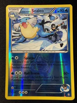 1x Team Aqua's Sealeo - 4/34 - Common - Reverse Holo Moderately Played Pokemon X - Image 1