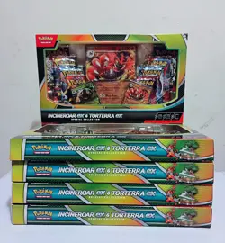 Pokemon TCG Incineroar ex & Torterra ex Special Collection x 5 Box Lot 8 Packs - Image 2