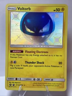 Pokemon TCG - Voltorb SV13/SV94 Shiny Holo Rare - S&M Hidden Fates - NM - Image 1