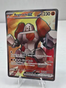 Pokemon Destined Rivals 214/182 Regirock Ex Ultra Rare Full Art Holo NM English - Image 1