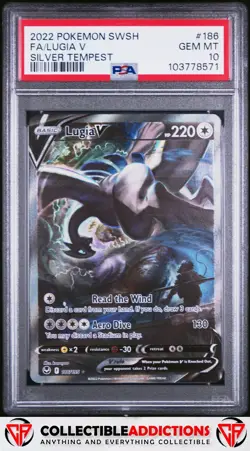 2022 Pokemon Sword & Shield Silver Tempest #186 Lugia V Silver Tempest PSA 10 - Image 1