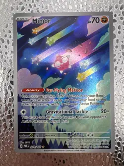 Pokemon TCG Minior 201/182 Paradox Rift Full Art Illustration Rare Holo - Image 1