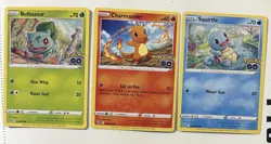 Lot Of 3 Charmander , Bulbasaur & Squirtle Pokemon Go Set NM - Image 1