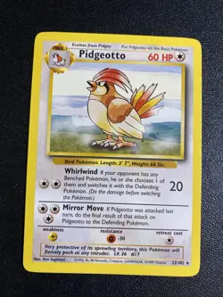 Pidgeotto Rare - 22/102 - Base Set Pokemon 1999 - Image 1