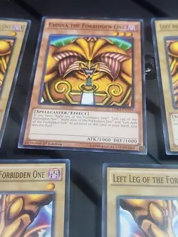 NM/M 1st Edition Secret Rare LCYW Exodia 5 Piece Set Yugioh Yugi’s World - Image 5